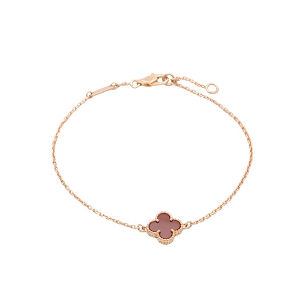 18K玫瑰金 紅玉髓 Sweet Alhambra 手鍊【Van Cleef & Arpels 梵克雅寶】 ARN59K00