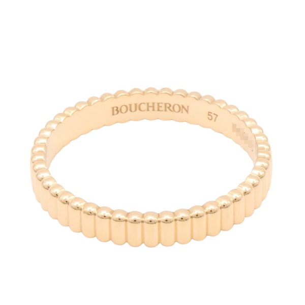 Grosgrain 戒指 18K黃金 57【Boucheron 寶詩龍】 JAL01169
