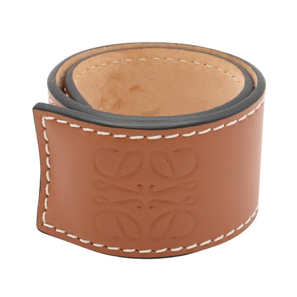 棕色牛皮 Anagram Slap bracelet 手環【LOEWE 羅威】 119.19.336