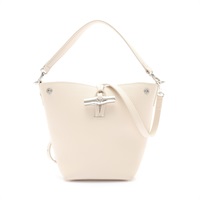 米白色 牛皮 Le Roseau XS Bucket Bag 肩背包【Longchamp 瓏驤】 10279HFP555
