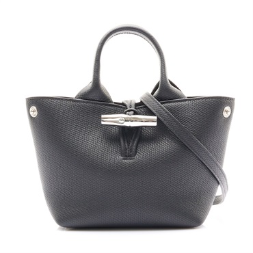 黑色牛皮 Le Roseau XS 肩背包【Longchamp 瓏驤】 10278HFP001