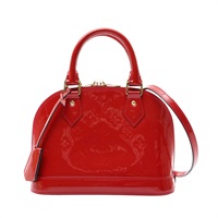 紅色 原花漆皮 Alma BB 兩用包【LOUIS VUITTON LV 路易威登】 M91606