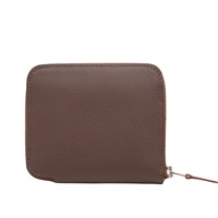 摩卡色 Evercolor 牛皮 Silk'In Compact wallet 拉鍊短夾 K刻【HERMES 愛馬仕】 H087541CK