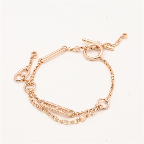 Chaine d'ancre Chaos 手鍊 18K 玫瑰金 鑽石【HERMES 愛馬仕】 H222413B 00SH