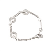 Openwork 手鍊 18K白金 鑽石【BVLGARI 寶格麗】 357939