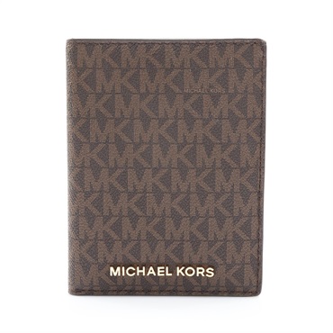 棕色 PVC塗層帆布 Multi 卡夾 名片夾【MICHAEL KORS 麥可寇斯】
