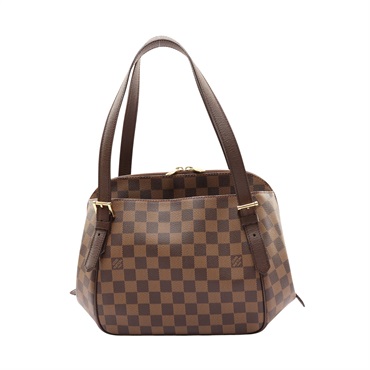 棕色 棋盤格帆布 Belem MM 肩背包【LOUIS VUITTON LV 路易威登】 N51174