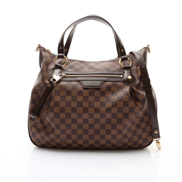 棕色 棋盤格帆布 Evora MM 兩用包【LOUIS VUITTON LV 路易威登】 N41131