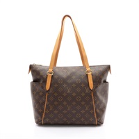 棕色 原花帆布 Totally MM 肩背包【LOUIS VUITTON LV 路易威登】 M56689