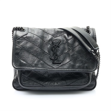 黑色 牛皮 肩背包【SAINT LAURENT 聖羅蘭】 633185