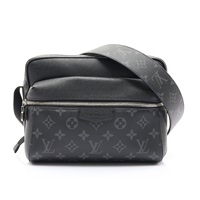 黑色 原花帆布 Outdoor Messenger PM 肩背包【LOUIS VUITTON LV 路易威登】 M30233