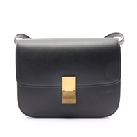 Medium Classic Box 肩背包 黑色 牛皮【CELINE 賽琳】 189173DLS