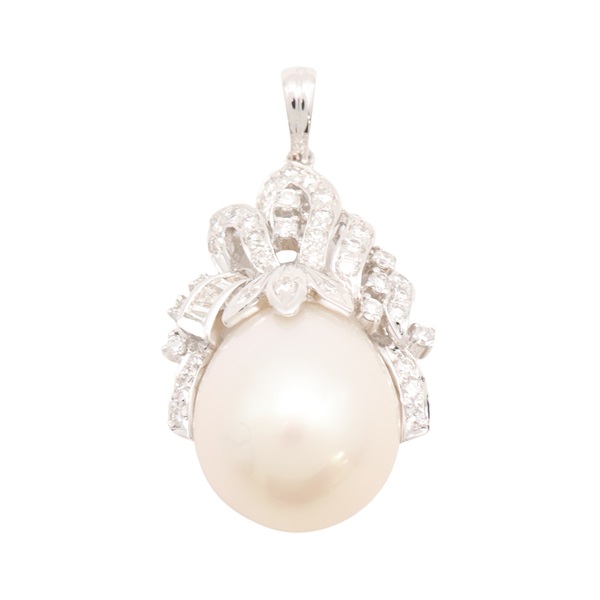18K白金 珍珠 鑽石 墜飾【JEWELRY 無品牌珠寶】 Pearl 7.6g