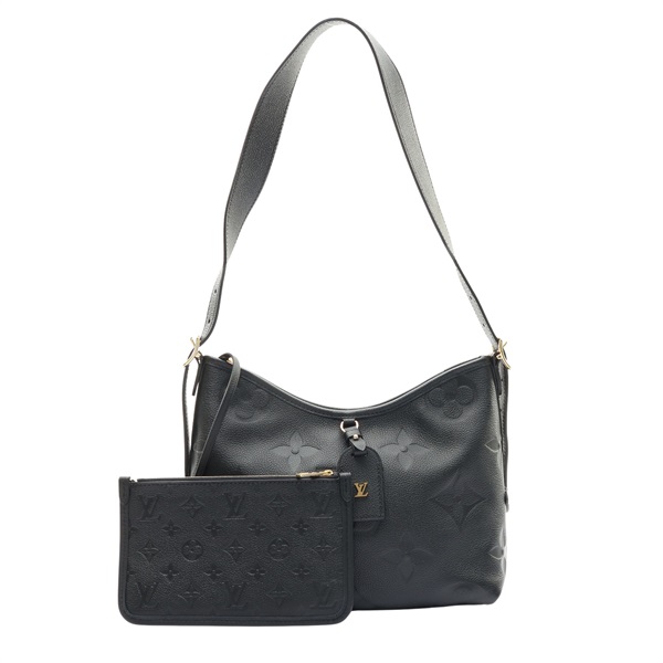 黑色 原花 牛皮 壓紋 CarryAll PM 肩背包【LOUIS VUITTON LV 路易威登】 M46288