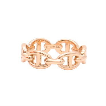 18K玫瑰金 Chaine d'Ancre Enchainee 戒指 53【HERMES 愛馬仕】