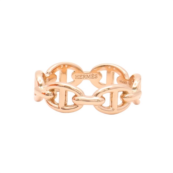 18K玫瑰金 Chaine d'Ancre Enchainee 戒指 53【HERMES 愛馬仕】