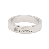 Cartier 卡地亞 C de Cartier 戒指 #48 PT950鉑金 鑽石 B4098200