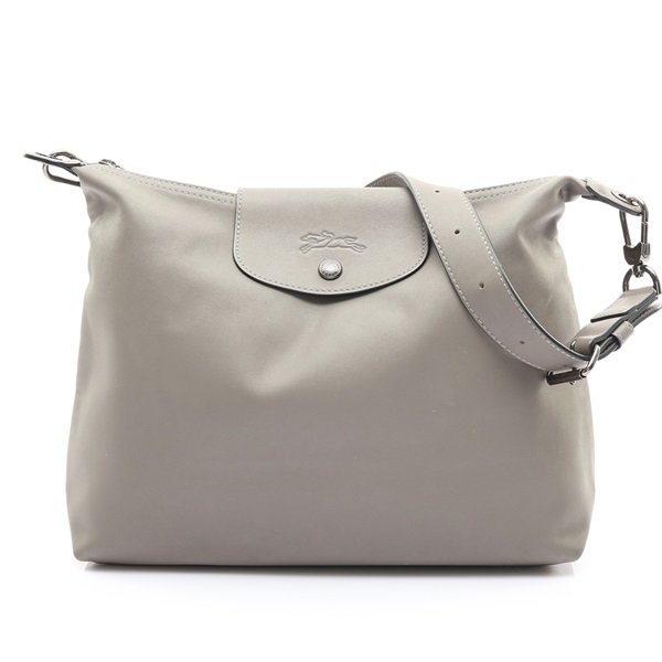 灰色 牛皮 Le Pliage Xtra 肩背包【Longchamp 瓏驤】 10189987P55