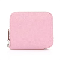 Silk'In Compact 拉鍊短夾 粉色 Epsom牛皮 D刻【HERMES 愛馬仕】 H069646CK