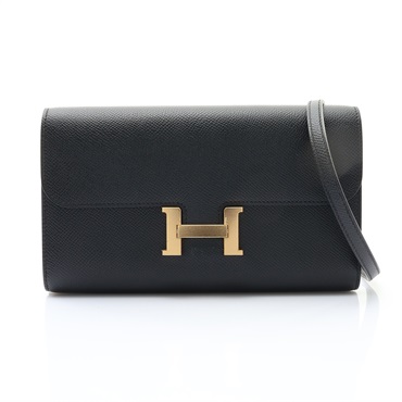Constance To Go Wallet 肩背包 黑色 Epsom牛皮 Y刻 金釦【HERMES 愛馬仕】