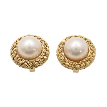 18K黃金 珍珠 針式耳環【JEWELRY 無品牌珠寶】 Pearl 5.2g