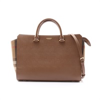 Banwell Medium 兩用包 棕色牛皮【BURBERRY 巴寶莉】 8084476