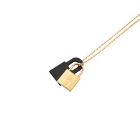金色 金屬 黑色 Swift牛皮 O'Kelly 項鍊 Z刻【HERMES 愛馬仕】 H078852CC89
