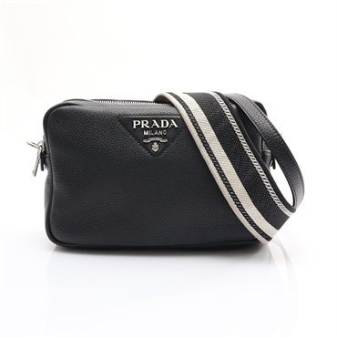 黑色 牛皮 肩背包【PRADA 普拉達】 1BH082