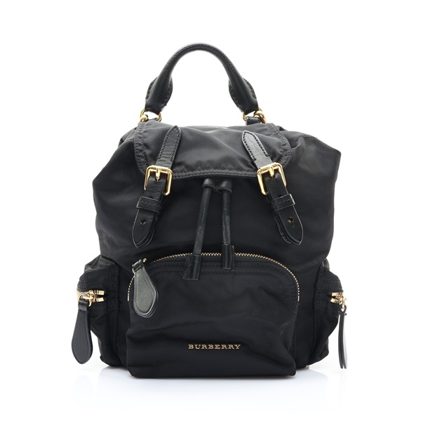 黑色 尼龍帆布 後背包【BURBERRY 巴寶莉】 4075972
