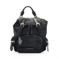 黑色 尼龍帆布 後背包【BURBERRY 巴寶莉】 4075972