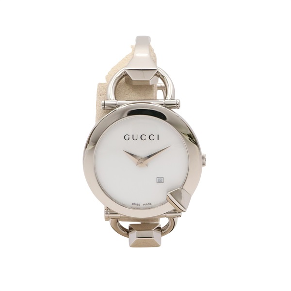 GUCCI 古馳 Chiodo 腕錶 白色錶盤 不鏽鋼 122.5