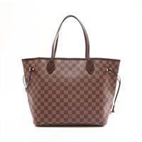 棕色 棋盤格帆布 Neverfull MM 肩背包【LOUIS VUITTON LV 路易威登】 N51105