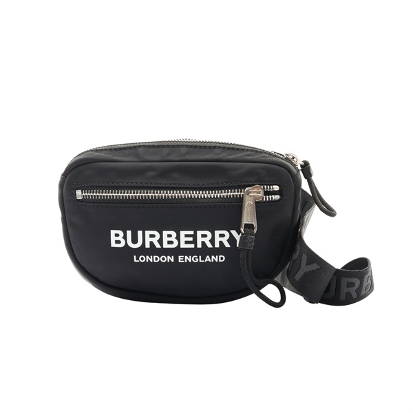 Econyl Logo Cannon 肩背包 黑色 尼龍 【BURBERRY 巴寶莉】 8014519