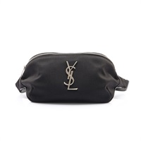 黑色 尼龍 牛皮 Classic Monogram Canvas 腰包【SAINT LAURENT YSL 聖羅蘭】 PLB590076