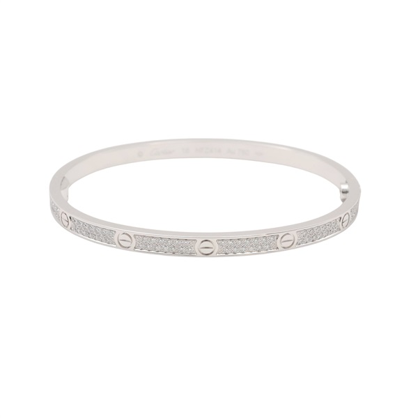 Cartier 卡地亞 Love 手環 18K白金 鑽石 N6726517