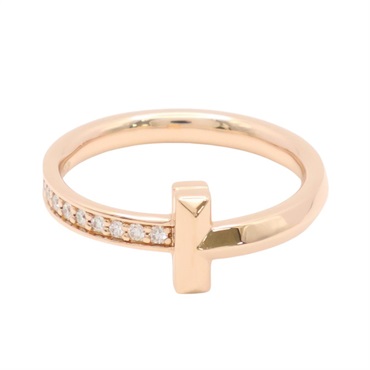 Tiffany & Co 蒂芬妮 Tiffany T T1 戒指 18K玫瑰金 鑽石 67795342