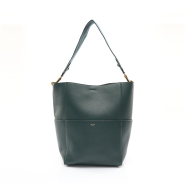 綠色 牛皮 Sangle bucket 肩背包【CELINE 賽琳】 176593AH4