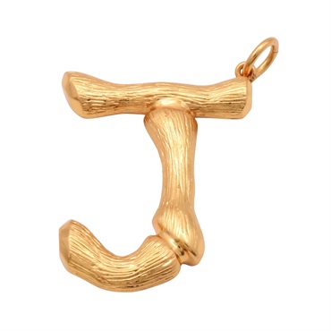 金色 鍍金 Alphabet Bamboo J 吊墜【CELINE 賽琳】