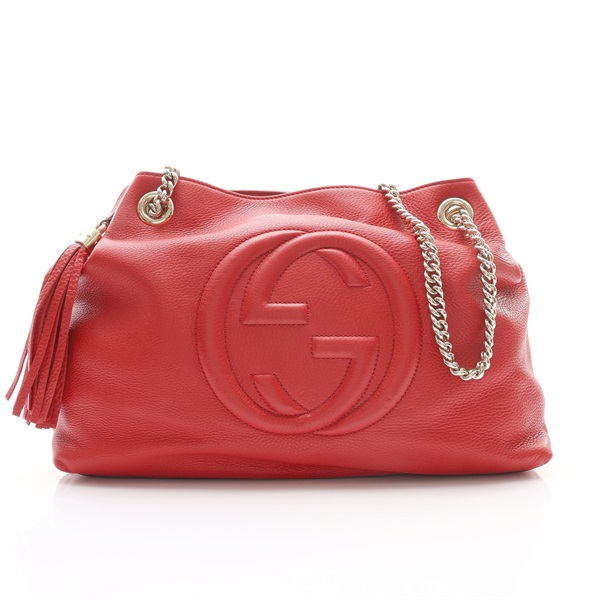 紅色 牛皮 Soho Tote 肩背包【GUCCI 古馳】 308982