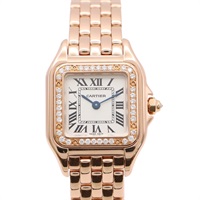 Cartier 卡地亞 Panthère de Cartier美洲豹 18K玫瑰金 不鏽鋼 帶鑽 腕錶 WJPN0008