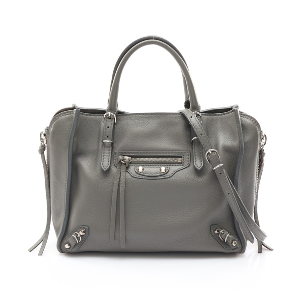 灰色 牛皮 Papier mini 兩用包【Balenciaga 巴黎世家】 35733