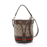 Ophidia Mini GG Supreme帆布 牛皮 水桶包 兩用包 棕色【GUCCI 古馳】 550620