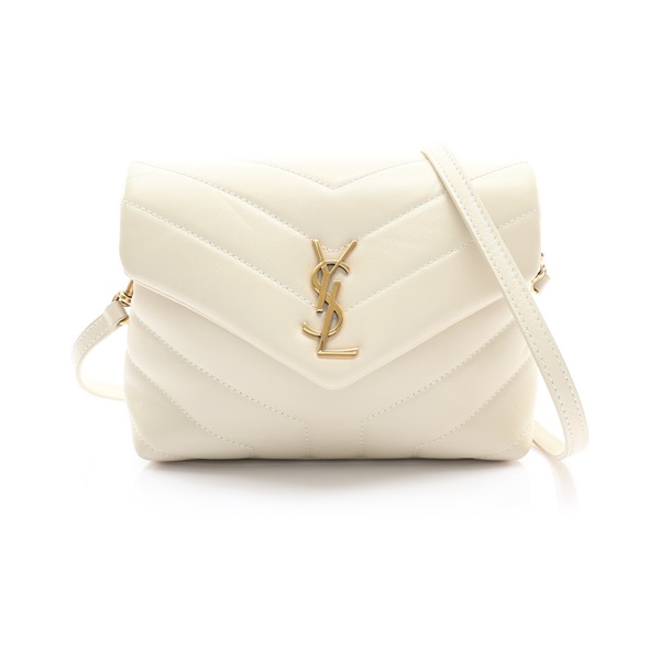 白灰色 牛皮 Loulou Toy 肩背包【SAINT LAURENT YSL 聖羅蘭】 678401