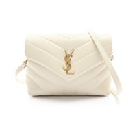白灰色 牛皮 Loulou Toy 肩背包【SAINT LAURENT YSL 聖羅蘭】 678401