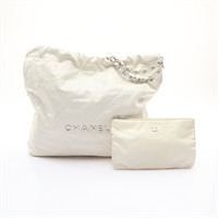 白色 牛皮 22 Small 肩背包 金釦【CHANEL 香奈兒】 AS3260