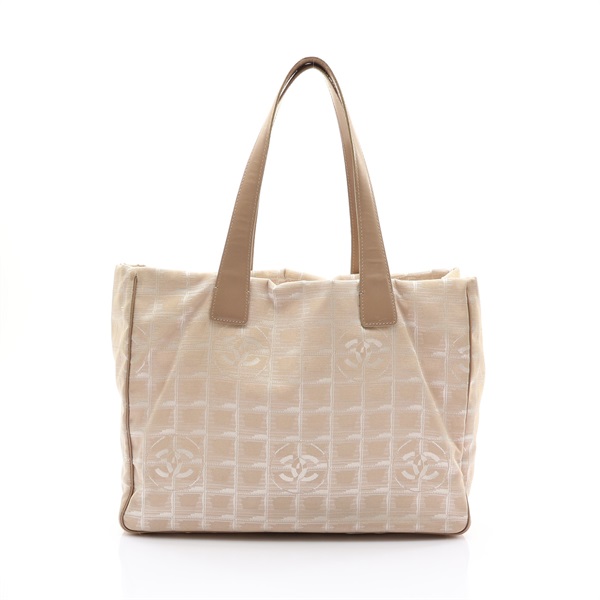 淺褐色 尼龍 Travel Line 肩背包 無卡【CHANEL 香奈兒】 A15991
