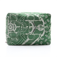 HERMES 愛馬仕 Eperon d'Or Bandana Travelsilk PM 收納袋 綠色 絲綢 K刻