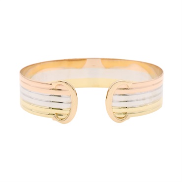Cartier 卡地亞 Double C 2C 手環 18K 三色三金