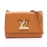 LOUIS VUITTON 路易威登 Twist MM 肩背包 淺褐色 Epi 水波紋牛皮 M59686