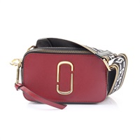 MARC JACOBS 馬克·雅各布斯 The Snapshot 肩背包 紅/灰色 牛皮 M0012007
